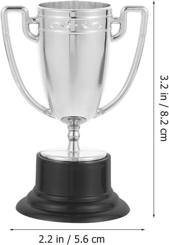 Totority Trophy Toys Mini Trophy Cups - 6 Pack Plastic Trophies for Kids Award Decorations for Sports Events Parties and Competitions in Saudi Arabia