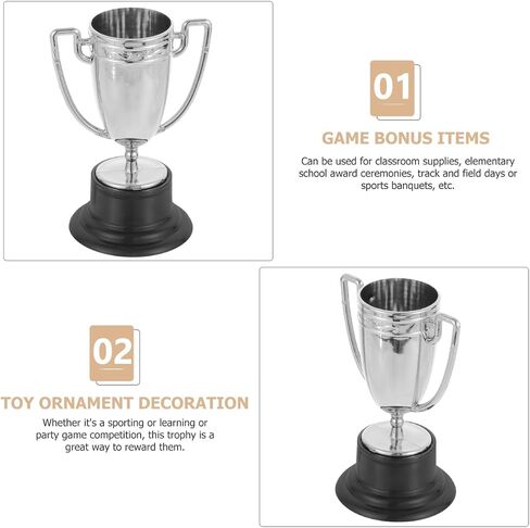 Totority Trophy Toys Mini Trophy Cups - 6 Pack Plastic Trophies for Kids Award Decorations for Sports Events Parties and Competitions in Saudi Arabia