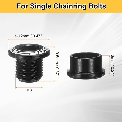 HARFINGTON Single Chain Ring Bolts Aluminum Alloy Bicycle Crankset Nut Chainwheel Screws for Road Bike Mountain Bike in Saudi Arabia