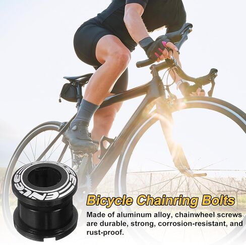 HARFINGTON Single Chain Ring Bolts Aluminum Alloy Bicycle Crankset Nut Chainwheel Screws for Road Bike Mountain Bike in Saudi Arabia