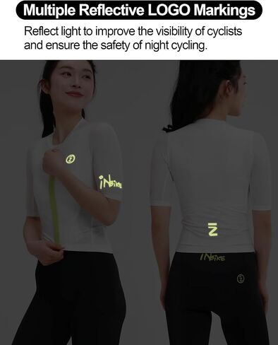 Inbike Cycling Jersey Women Long Long - Jersey Cycling Jersey ، مع سحاب وشعار عاكس لركوب الدراجات على الطرق in Kuwait