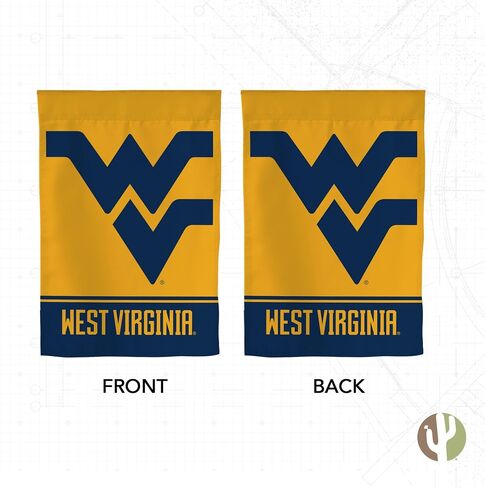 Desert Cactus West Virginia University WVU Garden Flag - 19 × 12 بوصة في فرجينيا الغربية لافتة الجبال ، للعرض في الهواء الطلق والأحداث (التصميم ب) in Saudi Arabia