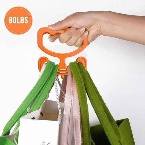 2 Pack Grocery Bag Carrier, Grocery Bag Holder Shopping Holder Each Holds Up to 80lbs Durable Heavy-Duty Rack Comfortable Grip in Kuwait