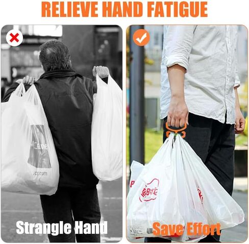 2 Pack Grocery Bag Carrier, Grocery Bag Holder Shopping Holder Each Holds Up to 80lbs Durable Heavy-Duty Rack Comfortable Grip in Kuwait