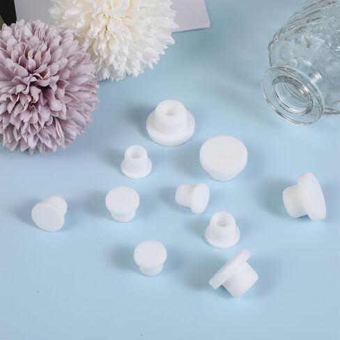 25 PCS Salt and Pepper Stoppers Plugs ، قابس سدادة زجاجة سيليكون قابلة لإعادة الاستخدام (10 12 13 15 15 16 مم) بديل لزجاء الملح لأنابيب زجاجات الأواني in Saudi Arabia