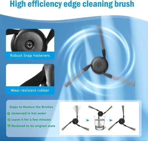 24pcs ملحقات لـ Dreame X50 Ultra L50 Ultra L40S Pro Ultra/Mova V50 Ultra Robot Presace Parts ، فرشين رئيسيين ، 8 منصات ممسحة ، 6 فرش جانبية ، 4 مرشحات HEPA ، 4 أكياس غبار in Kuwait