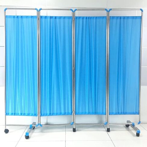 4 Panel Mobile Medical Privacy Screen Room Divider, 6ft High Suitable for Indoor Privacy Partition, Office/Beauty Salon/Hospital Temporary Wall in Saudi Arabia