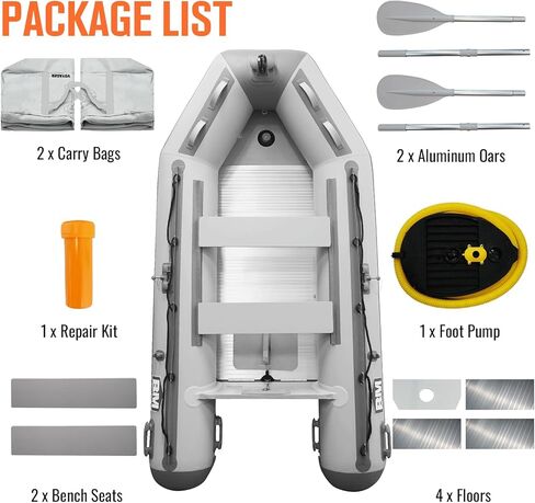 ما وراء مارينا القارب القابل للنفخ - 3-5 شخص قارب قابل للنفخ للبالغين دينينغ الثقيلة مع مجاذيف الألومنيوم ، وألواح الأرضية in Kuwait