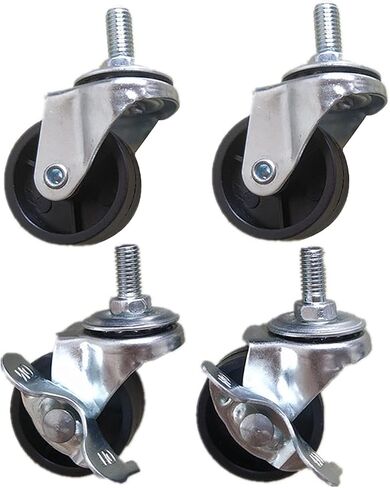 Wheels,caster wheels, Casters, wheels，50mm Swivel Castors Wheels, 4 Pcs Nylon Heavy Duty Furniture Caster Wheels, Stainless Steel Bracket, Ball Bearing Moves Smooth, Trolley Furniture Wheels With Scre in Saudi Arabia