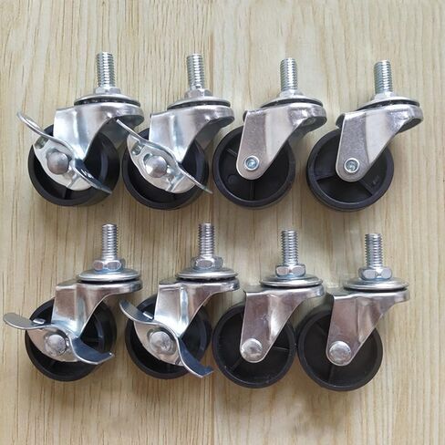 عجلات ، عجلات العجلات ، العجلات ، عجلات ， عجلات عجلات من الدوران 50 مم ، 4 أجزاء من النايلون عجلات الأثاث الثقيل ، قوس الفولاذ المقاوم للصدأ ، تحركات محلية كروية ناعمة ، عجلات الأثاث العربة مع الشاشة in Kuwait