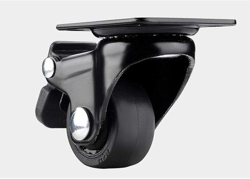 Wheels,caster wheels, Casters,roller, wheels， Plate Casters Furniture Wheels 1 inches Heavy Duty 100kg Silent Rubber with Brake Swivel s Plate casters for Table Desk Trolley Baby cot Crib 4 pcs in Saudi Arabia