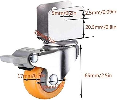 عجلات ، عجلات العجلات ، العجلات ، الأسطوانة ، العجلات ، دوارة شظية من النوع U ، دوار 2Inch ، عجلات الأثاث مع لوح U-TOP ، عجلة دوارة ، مقاومة للارتداء ، لعربات الأطفال ، إكسسوارات سرير الطفل ، 4pc (لون in Kuwait
