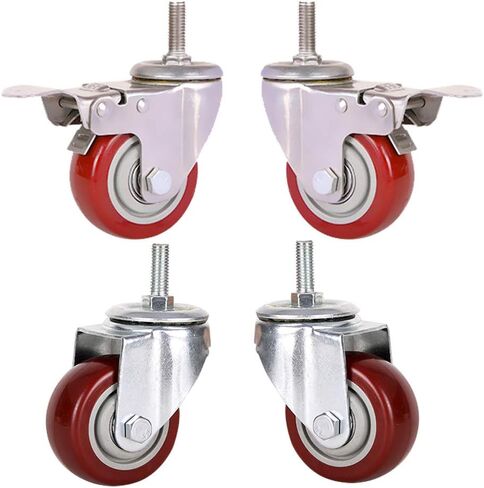 Wheels,caster wheels, Casters,roller, wheels， Plate Casters 4 Thread M12 Heavy duty wheels for Furniture 25''/75mm/100mm/125mm, 360kg-480kg, Swivel casters Silent Nylon Industrial Transport casters Po in Saudi Arabia