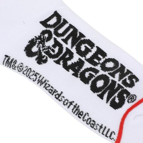BioWorld Dungeons & Dragons Logo Men's Men White Athletic Crew Socks in Saudi Arabia