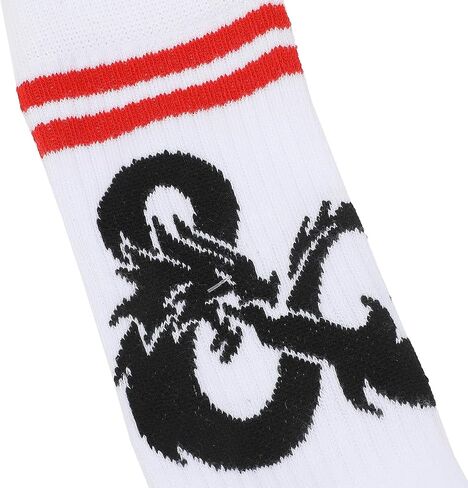 BioWorld Dungeons & Dragons Logo Men's Men White Athletic Crew Socks in Saudi Arabia