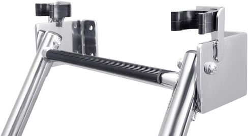 White Water - 4 Step Telescoping Folding Transom Ladder | Marine 304 Stainless Steel Boat Ladder | Rear Entry | Corrosion Resistant Non-Slip Steps | Pontoon Swim Platform Mount | B00364 in Saudi Arabia