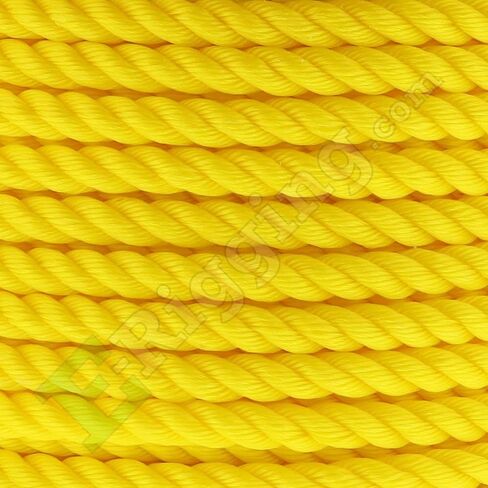 5/8" x 600' Reel, Yellow, 3-Strand Polypropylene Rope for Mooring, Anchoring, Crafts, Swings | Rot Resistant | Heavy Duty in Saudi Arabia