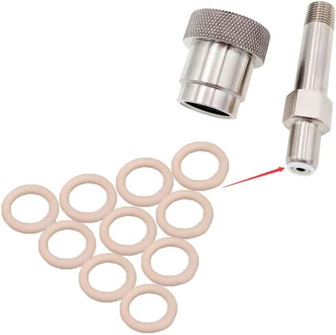 10 قطع غسالات O حلقات Teflon Gaskets متوافقة مع SCBA Firefighting SS-CGA 347 in Saudi Arabia