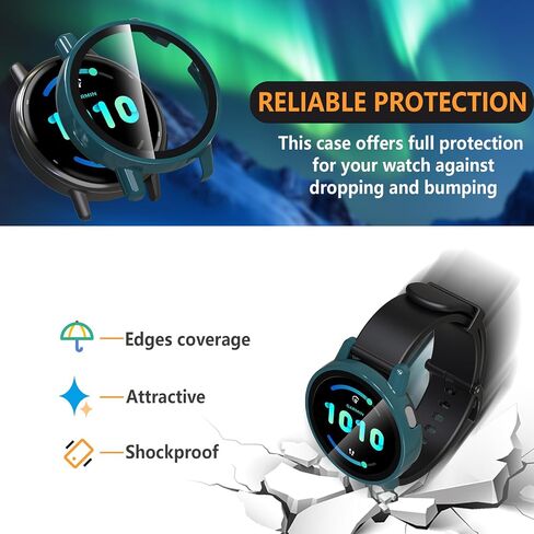 (5 عبوة) حالة متوافقة مع Garmin Vivoactive 5 ، واقي شاشة زجاجي مُدمج HD المدمج في Garmin Vivoactive 5 in Saudi Arabia