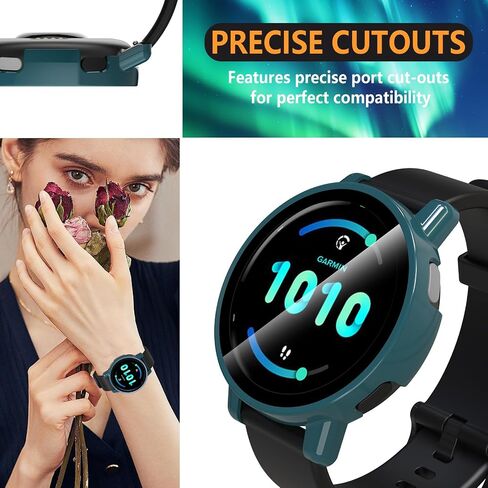 (5 عبوة) حالة متوافقة مع Garmin Vivoactive 5 ، واقي شاشة زجاجي مُدمج HD المدمج في Garmin Vivoactive 5 in Saudi Arabia