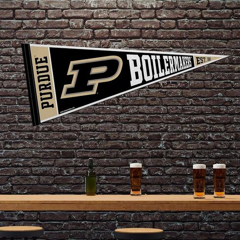 Rico Industries NCAA Purdue Boilermakers Rally 12" x 30" Felt Wall Décor Pennant - Great for Home/Bed Room/Man Cave Décor in Saudi Arabia