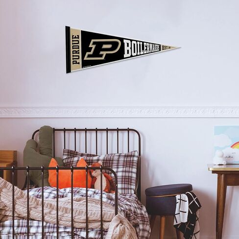 Rico Industries NCAA Purdue Boilermakers Rally 12" x 30" Felt Wall Décor Pennant - Great for Home/Bed Room/Man Cave Décor in Saudi Arabia