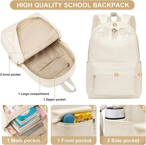 Bluboon Bookbags School Backpack Laptop Schoolbag for Teens Girls High School in Saudi Arabia