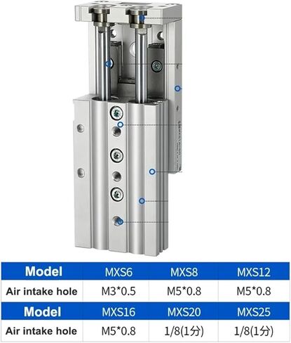 اكتب طاولة الشريحة الهوائية طاولة الهواء الأسطوانة MXS6-10 MXS8-20 MXS12-30 MXS16-40 MXS20-50 MXS25-75 MXS6-20 MXS8-30 MXS16-50 100 (MXS25،30MM) in Kuwait