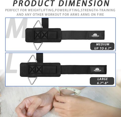 Wrist Cuffs Weight Lifting Straps – Heavy-Duty Cable Machine Attachments & Weightlifting Wrist Support for Lateral Raises, Pull Exercises & Strength Training in Saudi Arabia