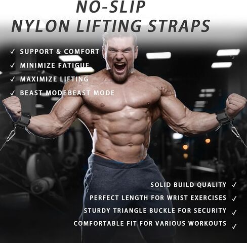 Wrist Cuffs Weight Lifting Straps – Heavy-Duty Cable Machine Attachments & Weightlifting Wrist Support for Lateral Raises, Pull Exercises & Strength Training in Saudi Arabia