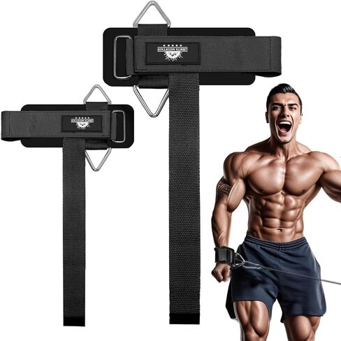 Wrist Cuffs Weight Lifting Straps – Heavy-Duty Cable Machine Attachments & Weightlifting Wrist Support for Lateral Raises, Pull Exercises & Strength Training in Saudi Arabia