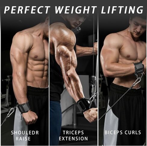 Wrist Cuffs Weight Lifting Straps – Heavy-Duty Cable Machine Attachments & Weightlifting Wrist Support for Lateral Raises, Pull Exercises & Strength Training in Saudi Arabia
