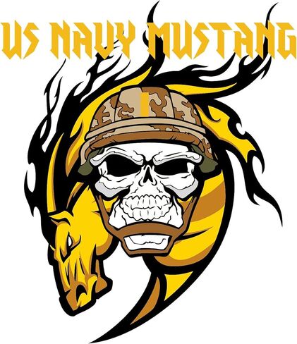 Cafepress US Navy Mustang Square Sticker 3 × 3 مربع مربع المصد شارات السيارة in Saudi Arabia