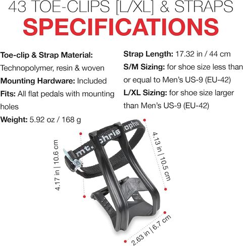 Zefal 43 Plus 515 XL Set Toe-Clip and Straps in Kuwait