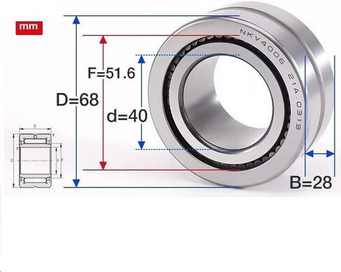 محامل الإبرة الكاملة NAV4002 4003 4004 4005 4006 4007 4008 4009 Bearing (NAV4008 40X68X28) in Kuwait