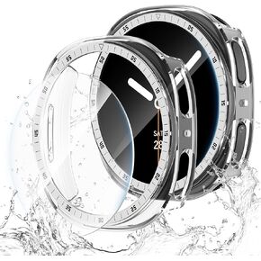 Case for Samsung Galaxy Watch 8 Screen Protector 40mm 44mm,Hard PC Cover+HD Anti-Fog Tempered Glass Waterproof Protective Film Full Protection Scale Bumper for Samsung Galaxy Watch 8 Case 40 44 mm in Kuwait