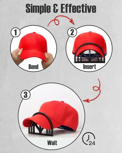 BRATEAYA Hat Brim Bender، أداة تشكيل فاتورة القبعة السهلة لقبعات البيسبول، منحنى القناع، شريط تقوس القبعة المثالي، أداة حافة منحنية للقبعات المسطحة، ملحقات القبعة للرجال، حزمة من 4 (أبيض) in Kuwait