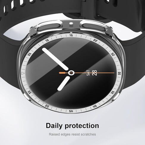 Case for Samsung Galaxy Watch 8 Screen Protector 40mm 44mm,Hard PC Cover+HD Anti-Fog Tempered Glass Waterproof Protective Film Full Protection Scale Bumper for Samsung Galaxy Watch 8 Case 40 44 mm in Kuwait