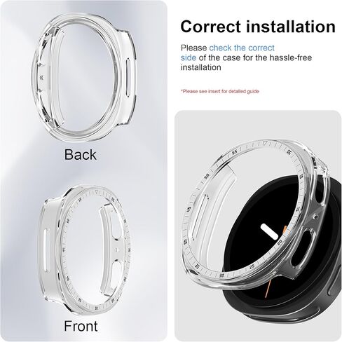 Case for Samsung Galaxy Watch 8 Screen Protector 40mm 44mm,Hard PC Cover+HD Anti-Fog Tempered Glass Waterproof Protective Film Full Protection Scale Bumper for Samsung Galaxy Watch 8 Case 40 44 mm in Kuwait