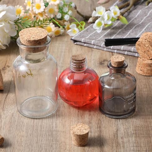 30pcs Cork Stoppers ، 6 أحجام ، فلين للزجاجات ، سدادة زجاجة الفلين المدببة الخشبية لمشاريع DIY ، ختم محكم الإغلاق ، زجاجات النبيذ in Kuwait