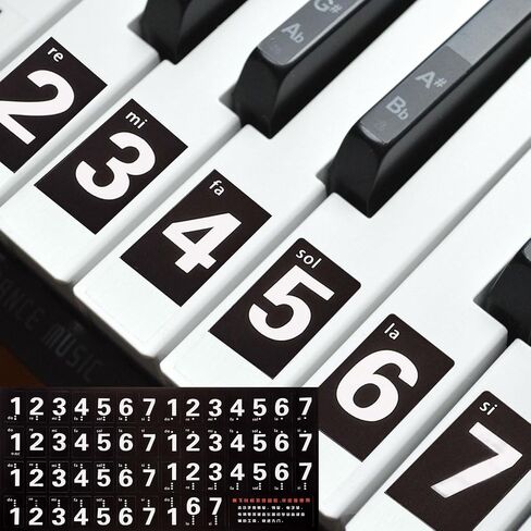 ملصقات لوحة مفاتيح Meccanixity Piano لـ 54 مفتاحًا ، أرقام دليل الملصقات الملصقات على الملصقات. in Saudi Arabia
