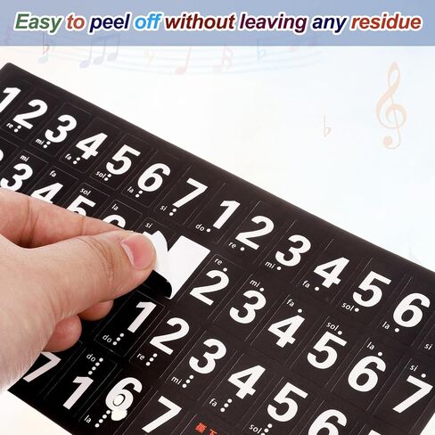 ملصقات لوحة مفاتيح Meccanixity Piano لـ 54 مفتاحًا ، أرقام دليل الملصقات الملصقات على الملصقات. in Saudi Arabia