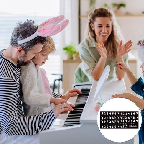 ملصقات لوحة مفاتيح Meccanixity Piano لـ 54 مفتاحًا ، أرقام دليل الملصقات الملصقات على الملصقات. in Saudi Arabia
