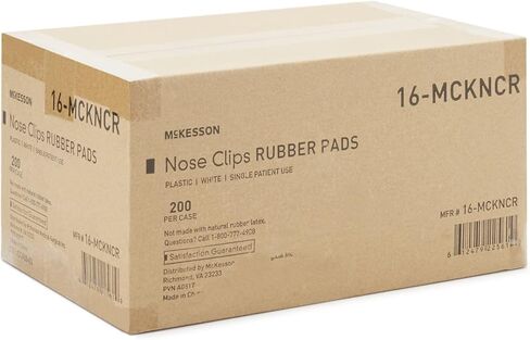 McKesson Nose Clips - Disposable, Plastic and Rubber, White, for Spirometry Testing - Comfortable Fit for All Sizes, 200 Count, 1 Pack in Saudi Arabia