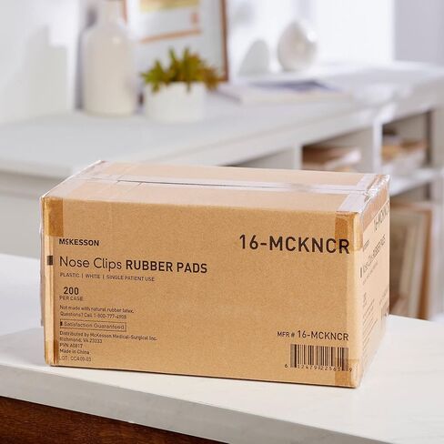 McKesson Nose Clips - Disposable, Plastic and Rubber, White, for Spirometry Testing - Comfortable Fit for All Sizes, 200 Count, 1 Pack in Saudi Arabia