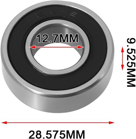 10Pcs 1616-2RS Bearings Deep Groove Ball Bearings Double Sealed Industrial Bearings for Electrical Instrument Equipment, 1/2 Inch x1-1/8 Inch x 3/8 Inch in Saudi Arabia