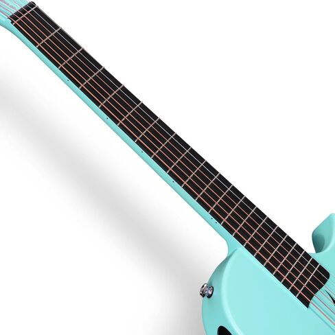 Carbon Fiber Nova Go Enya Travel Acoustic Guitar | 1/2 Size Lightweight Moisture-Proof Guitara | Adult & Beginner Portable Guitar with Gig Bag & Accessories (Black) in Saudi Arabia