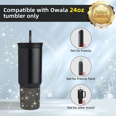 Silicone Boot Compatible with Owala 24oz/40oz Tumbler with Handle, Higher Anti-Slip Protective Sleeve Bottom Bumper Protector for Owalaa Triple Layer Insulated Travel Tumbler in Saudi Arabia