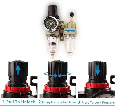 AC2010/3010/4010 AC Series Air Filters Oil and Water Separator Pressure Regulator Trap Pneumatic Pump Lubricator(AC3010-03) in Saudi Arabia