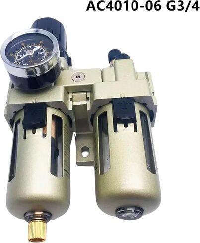 Pneumatic Pressure Regulator Oil Water Separator AC4010-04 G1/2 AC4010-06 G3/4 Air Filter Regulator Lubricator Combination(AC4010-06,Fiber core) in Kuwait